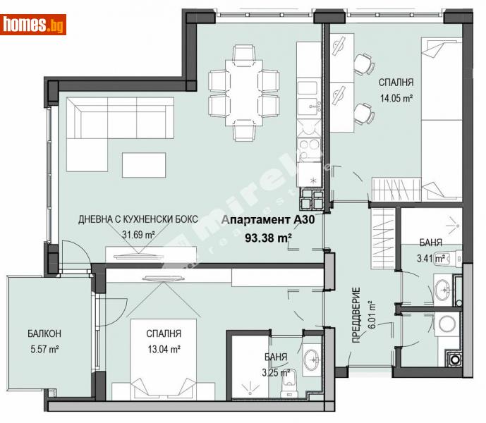 Тристаен, 108m² - Кв. Кръстова Вада, София - Апартамент за продажба - МИРЕЛА - 112840478
