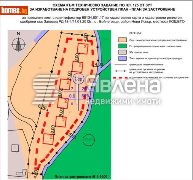 Парцел, 4940m² - С.Войнеговци, София - град - Парцел за продажба - ЯВЛЕНА - 112841292