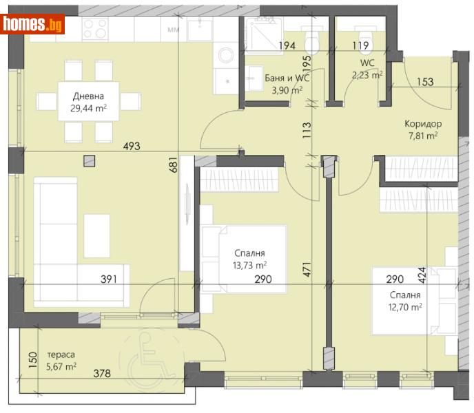 Тристаен, 110m² - Кв. Кършияка, Пловдив - Апартамент за продажба - Deluxe Homes - 112842342