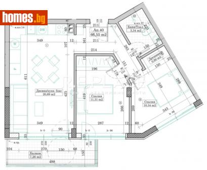 Тристаен, 72m² - Апартамент за продажба - 112882809