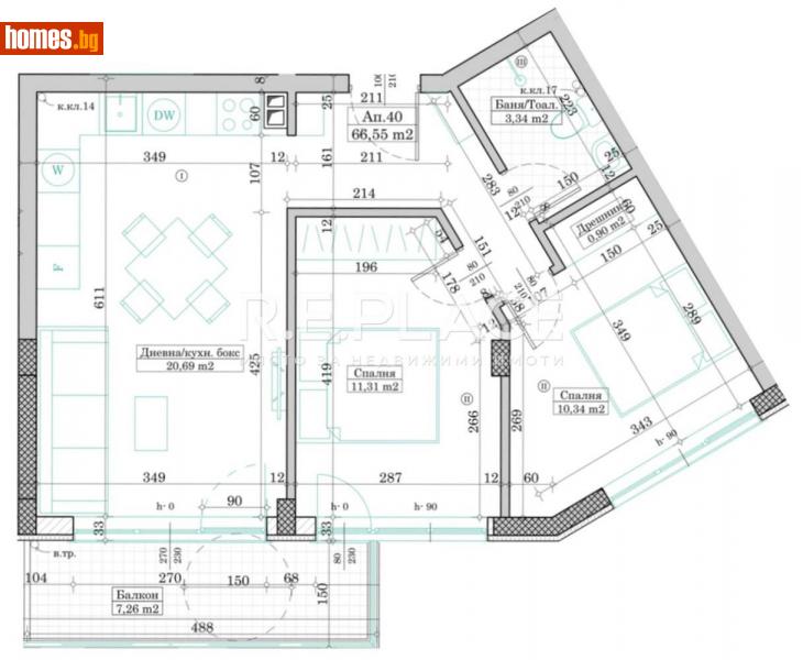Тристаен, 72m² - Кв. Виница, Варна - Апартамент за продажба - R.E.PLACE - 112882809