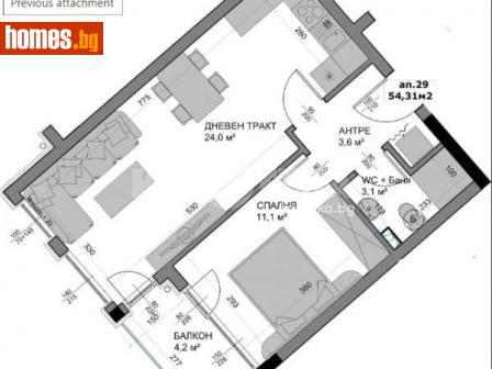 Двустаен, 63m² - Апартамент за продажба - 112884612