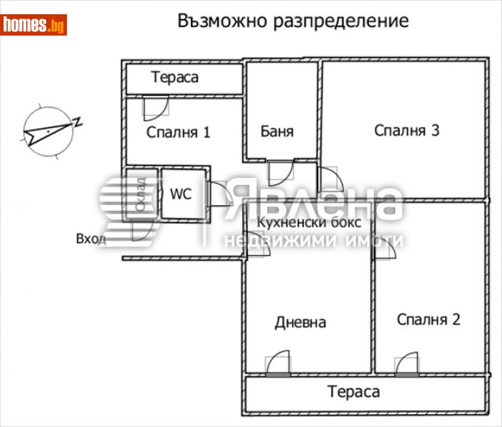 Тристаен, 89m² - Жк. Стрелбище, София - Апартамент за продажба - ЯВЛЕНА - 112884701