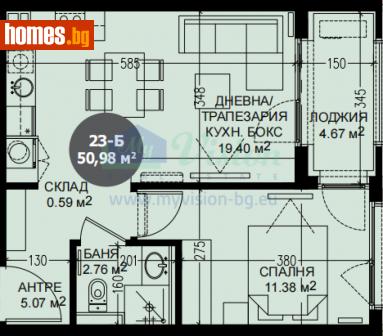 Едностаен, 60m² - Апартамент за продажба - 112897378