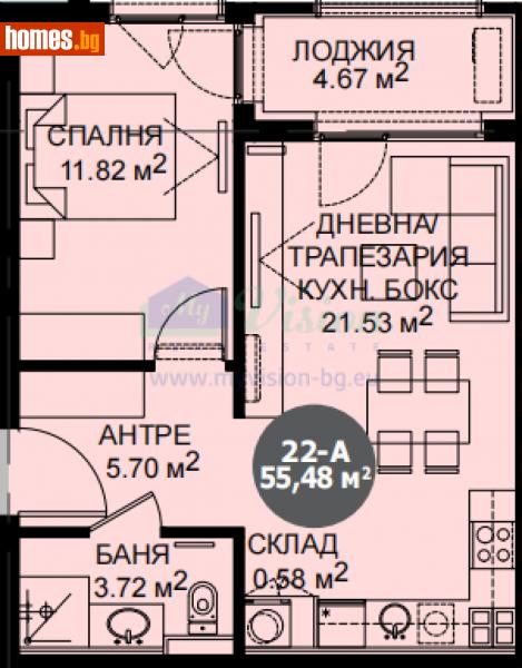 Двустаен, 65m² - Жк. Дружба 2, София - Апартамент за продажба - Myvision Real Estate - 112897388