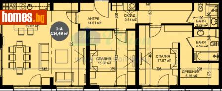 Тристаен, 134m² - Апартамент за продажба - 112897403