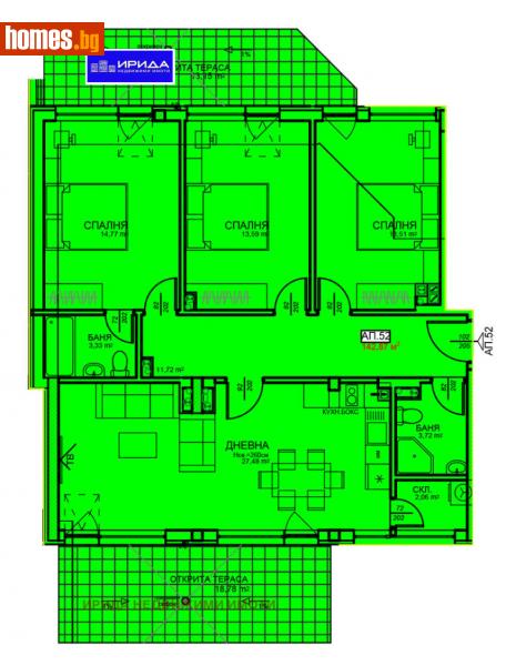 Четиристаен, 170m² -  Център, София - Апартамент за продажба - Ирида - 112901950