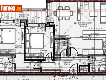 Тристаен, 114m² - Апартамент за продажба - 112907462