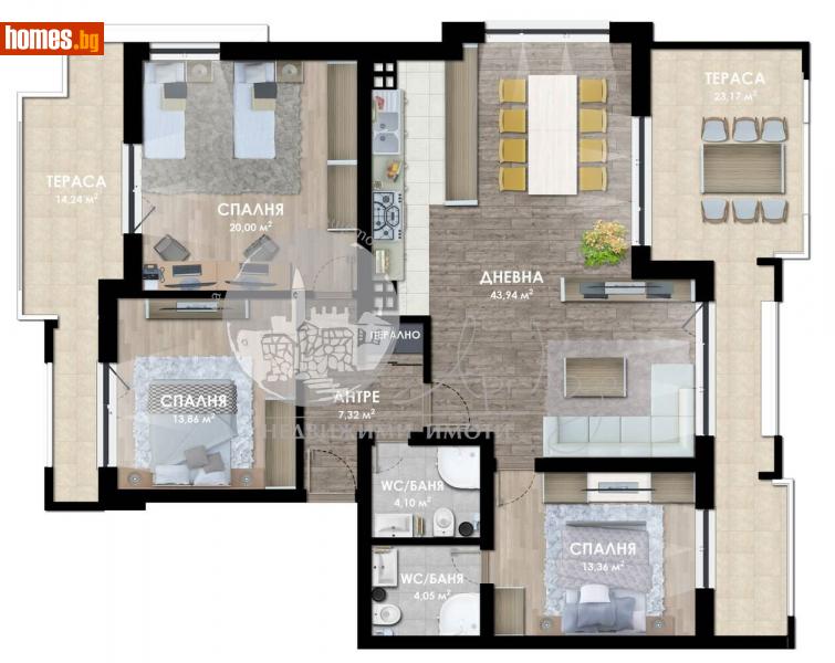 Многостаен, 183m² - Жк. Христо Смирненски, Пловдив - Апартамент за продажба - Арт Каза - 112928489