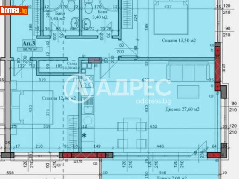 Тристаен, 100m² - Жк. Картала, Велико Търново - Апартамент за продажба - АДРЕС НЕДВИЖИМИ ИМОТИ - 112933737