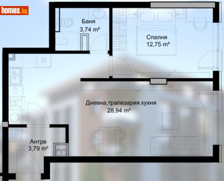 Двустаен, 64m² - Кв. Малинова Долина, София - Апартамент за продажба - Титан Пропъртис - 112934930