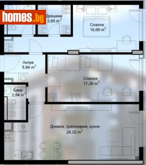 Тристаен, 102m² - Апартамент за продажба - 112934964