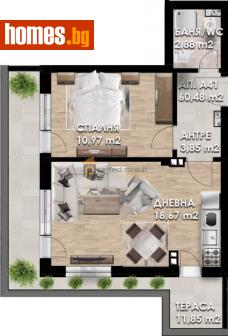 Двустаен, 72m² - Апартамент за продажба - 112947732