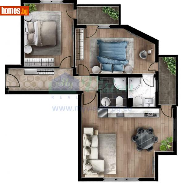 Тристаен, 112m² - Жк. Люлин 5, София - Апартамент за продажба - Myvision Real Estate - 112952381