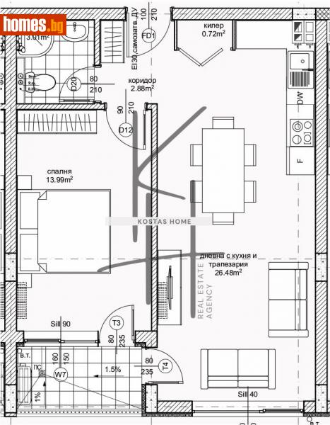 Двустаен, 66m² - Жк. Възраждане, Варна - Апартамент за продажба - Костас Хоум - 112956261