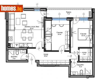 Тристаен, 117m² - Апартамент за продажба - 112959237