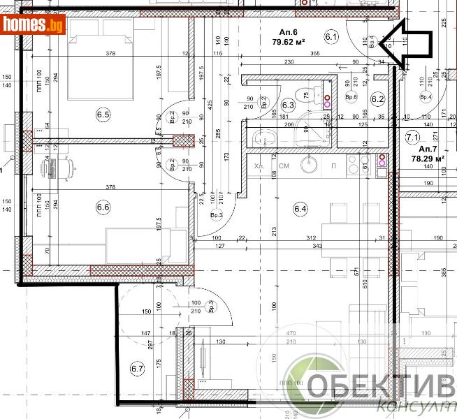 Тристаен, 87m² - Жк. Ален Мак, Благоевград - Апартамент за продажба - Обектив Консулт - 112959971