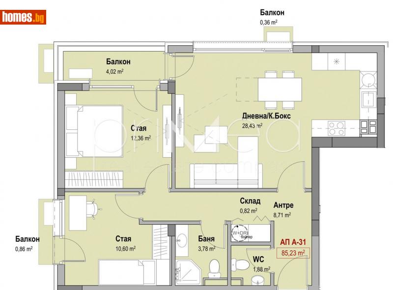 Тристаен, 98m² - Жк. Славейков, Бургас - Апартамент за продажба - ПРИМЕА Недвижими Имоти - 112965443