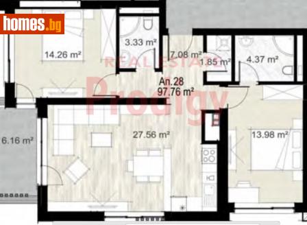 Тристаен, 118m² - Апартамент за продажба - 113029380