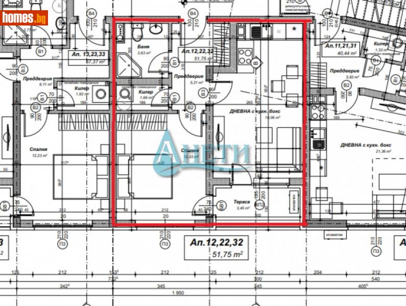 Двустаен, 59m² - Жк. Левски В, София - Апартамент за продажба - АНЕТИ - 113034470