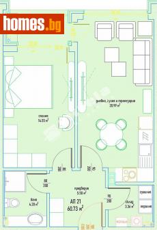 Двустаен, 74m² - Апартамент за продажба - 113041002
