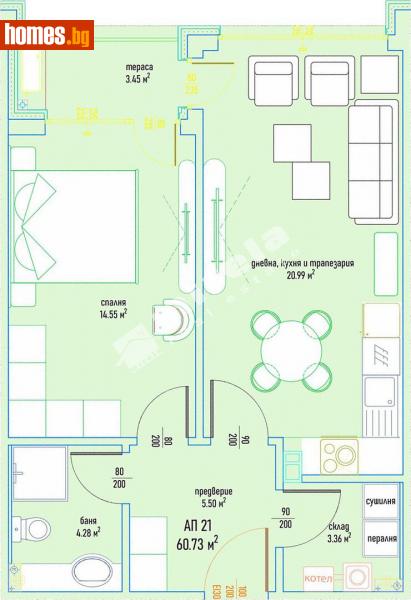 Двустаен, 74m² - Кв. Малинова Долина, София - Апартамент за продажба - МИРЕЛА - 113041002