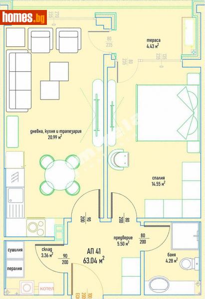 Двустаен, 75m² - Кв. Малинова Долина, София - Апартамент за продажба - МИРЕЛА - 113041013