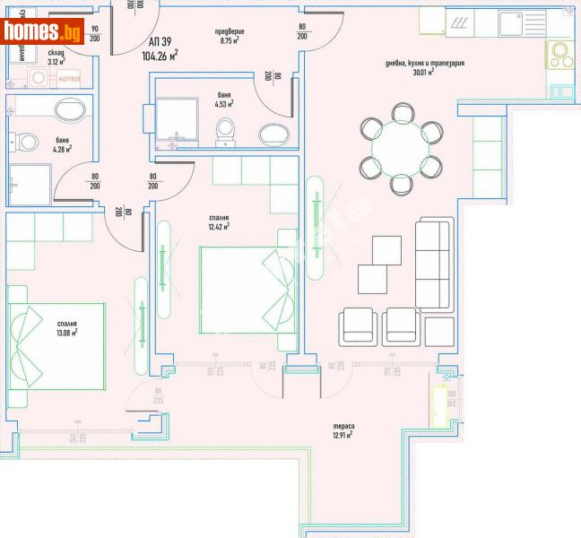Тристаен, 125m² - Кв. Малинова Долина, София - Апартамент за продажба - МИРЕЛА - 113041016