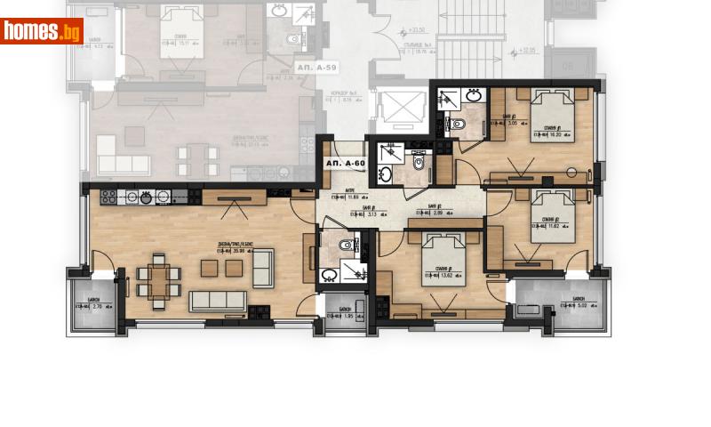 Четиристаен, 156m² - Жк. Младост 1, София - Апартамент за продажба - Ирида - 113079820