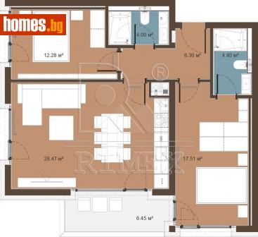 Тристаен, 106m² - Апартамент за продажба - 113088923