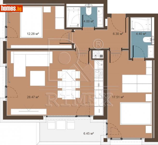 Тристаен, 106m² - Кв. Малинова Долина, София - Апартамент за продажба - Римекс Имоти - 113088923