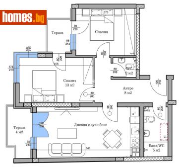 Тристаен, 107m² - Апартамент за продажба - 113093116