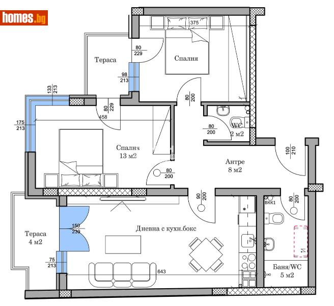 Тристаен, 107m² -  Център, Пловдив - Апартамент за продажба - КОНДОР НЕДВИЖИМИ ИМОТИ - 113093116
