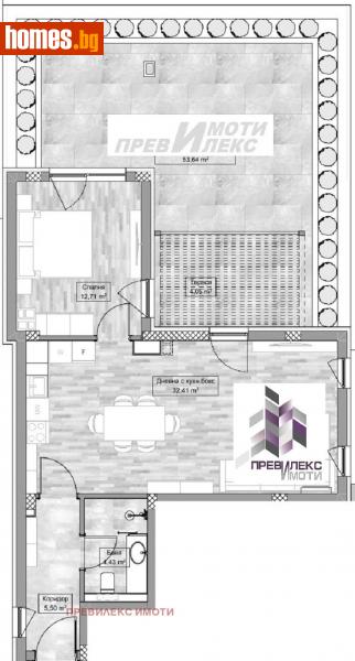 Двустаен, 135m² - Кв. Кършияка, Пловдив - Апартамент за продажба - Превилекс имоти ЕООД - 113093761