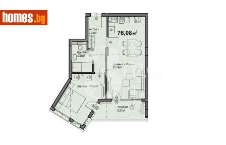 Двустаен, 76m² - Апартамент за продажба - 113129184