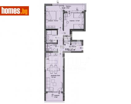 Тристаен, 112m² - Апартамент за продажба - 113130730