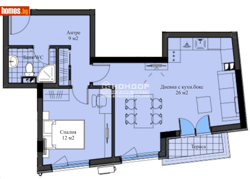 Двустаен, 73m² -  Център, Пловдив - Апартамент за продажба - КОНДОР НЕДВИЖИМИ ИМОТИ - 113142102