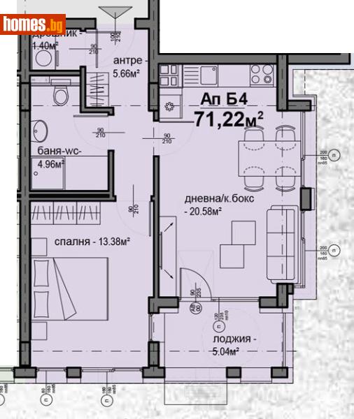 Двустаен, 71m² - Жк. Люлин 5, София - Апартамент за продажба - Титан Пропъртис - 113154578