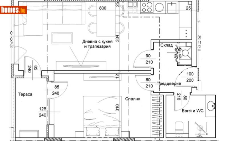 Двустаен, 65m² - Жк. Христо Смирненски, Пловдив - Апартамент за продажба - ЛИДЕР А - 113182708