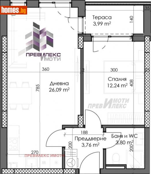 Двустаен, 70m² - Жк. Тракия, Пловдив - Апартамент за продажба - Превилекс имоти ЕООД - 113183815