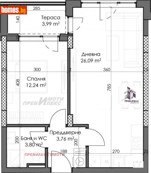 Двустаен, 70m² - Кв. Каменица , Пловдив - Апартамент за продажба - Превилекс имоти ЕООД - 113183816