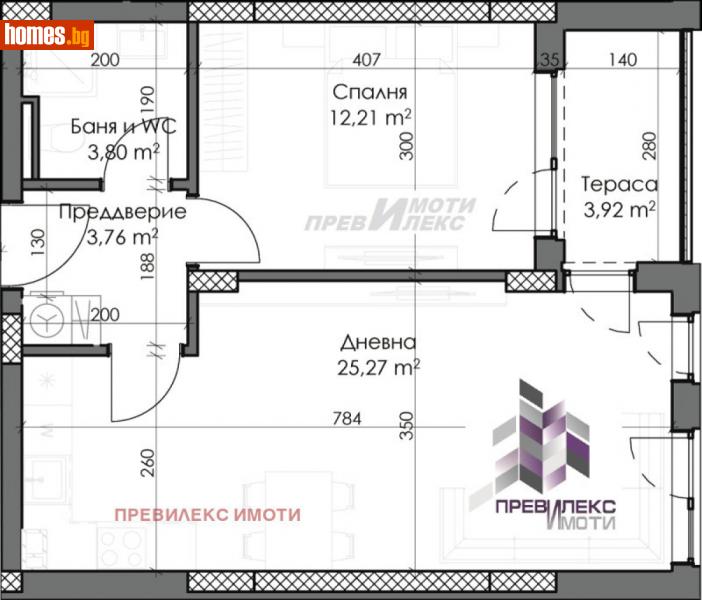 Двустаен, 69m² - Кв. Каменица , Пловдив - Апартамент за продажба - Превилекс имоти ЕООД - 113183818