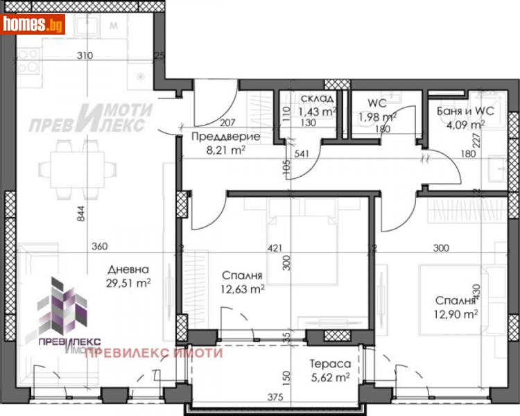 Тристаен, 107m² - Кв. Каменица , Пловдив - Апартамент за продажба - Превилекс имоти ЕООД - 113190201