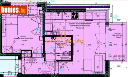 Двустаен, 52m² - Апартамент за продажба - 113228713