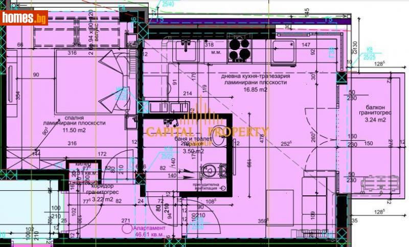 Двустаен, 52m² - Кв. Аспарухово, Варна - Апартамент за продажба - Капитал Пропърти Груп - 113228713