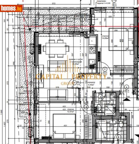 Двустаен, 82m² - Кв. Бриз, Варна - Апартамент за продажба - Капитал Пропърти Груп - 113228715