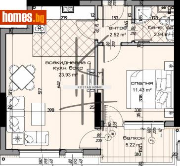 Двустаен, 68m² - Апартамент за продажба - 113232732