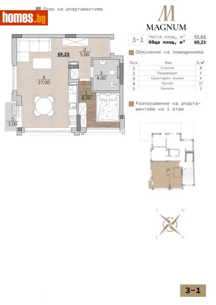 Двустаен, 69m² -  Гръцки квартал, Варна - Апартамент за продажба - МИРЕЛА - 113244693