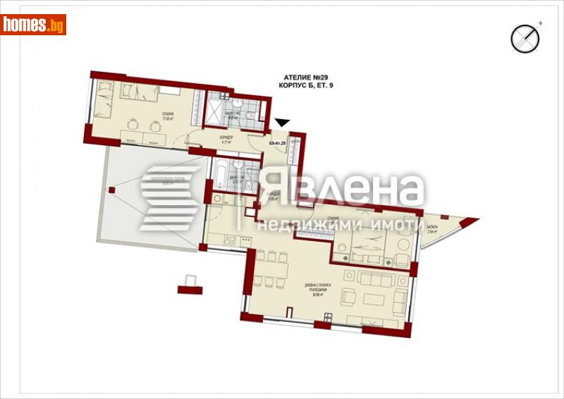Тристаен, 163m² - Жк. Сердика, София - Апартамент за продажба - ЯВЛЕНА - 113274682