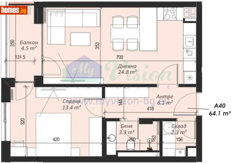 Двустаен, 75m² - София, София - град - Апартамент за продажба - Myvision Real Estate - 113282232